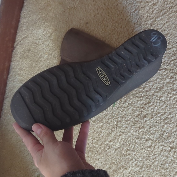 Keen Kate slouch boot wedge heel size 10 tan brown - Picture 11 of 12